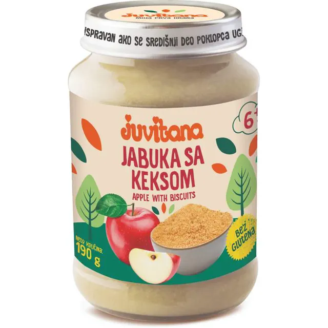 Kasica Juvitana 6m+ jabuka,keks 190g Juvitana