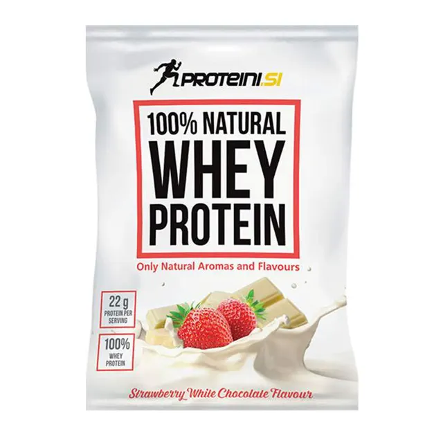 Whey Protein jagoda bela cok.100% 30g Protein.si
