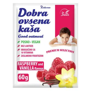 Dobra ovsena kasa malina i vanila 60g