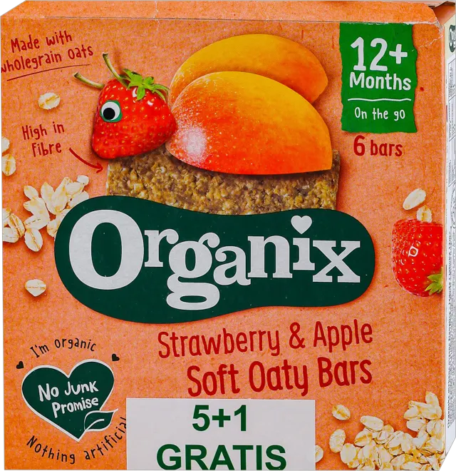 Organix ovseni bar jag/jab 12m+ 6x23g OS Organix
