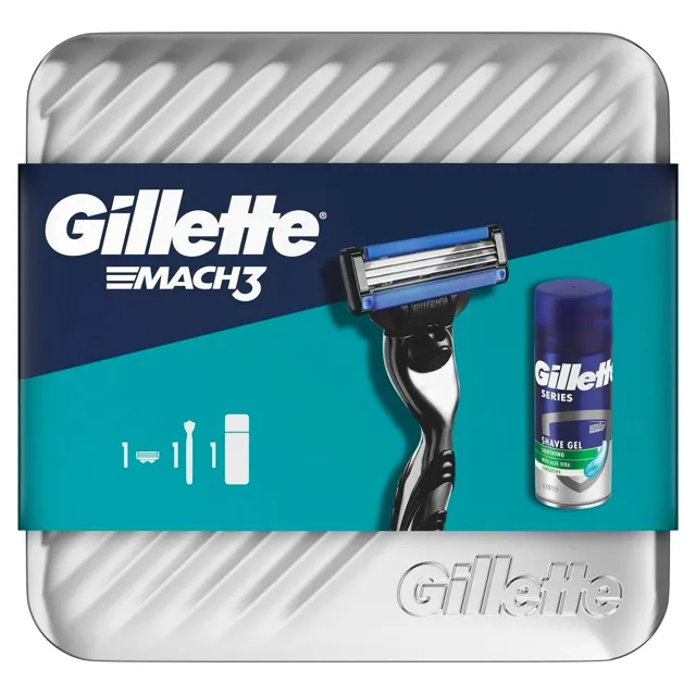 Gillette Mach3 set H+4+gel+neseser 200 ml Gillette