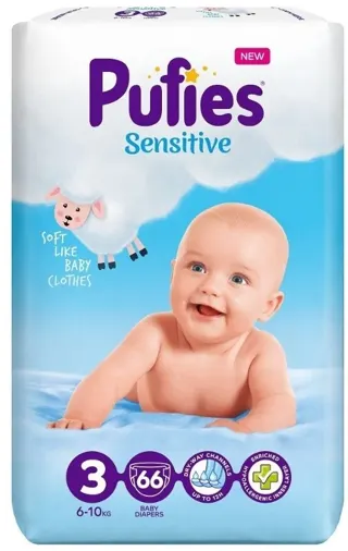 PELENE PUFFIES VP SENSITI VE MIDI 3 6-10KG 66/1
