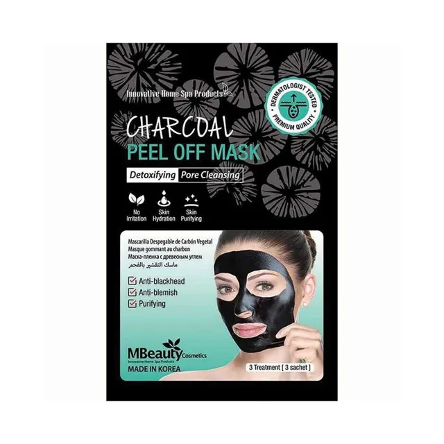 Crna detox peel off maska MB 3kom MBeauty
