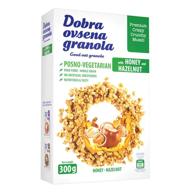 Dobra ovsena granola sa med.lesn.300g Dobra ovsena kasa