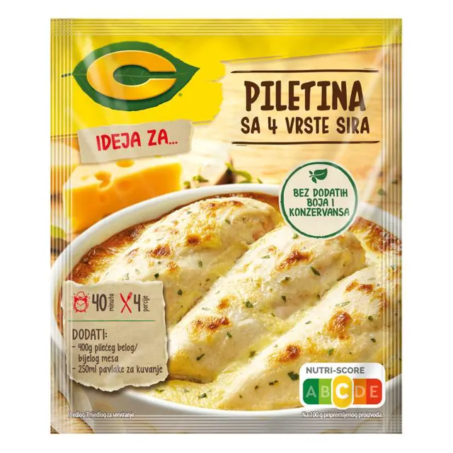 C IDEJA PILETINA SA 4 VRSTE SIRA 32gr NELT - NESTLE