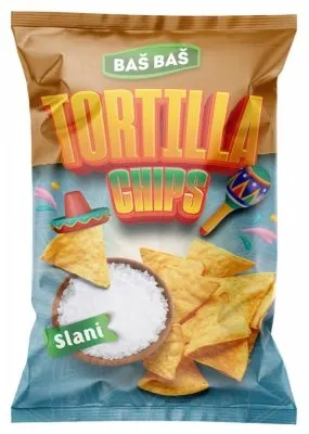 ČIPS TORTILJA SLANA BAŠ BAŠ 125G BAS BAS
