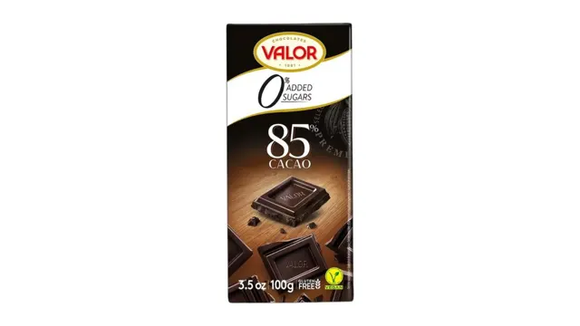 COKOL. VALOR SA STEVIJOM BEZ SECERA 85% KAKAO 100G VALOR