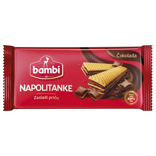 KEKS NAPOLITANKA BAMBI ČOKOLADA 185G BAMBI