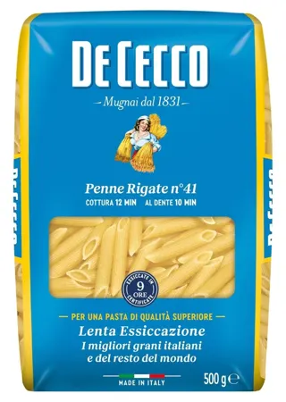 TESTENINA PENNE RIGATE 500GR DE CECCO