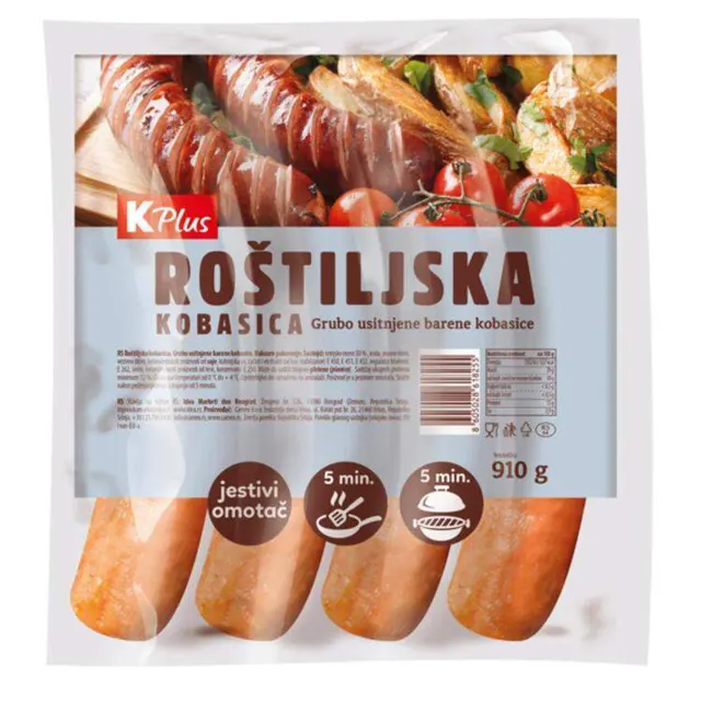 KOBASICA ROŠTILJSKA 910G K PLUS K PLUS