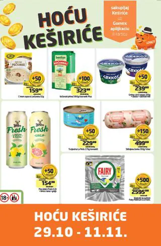 Gomex katalog 29.10.–11.11., naslovna strana