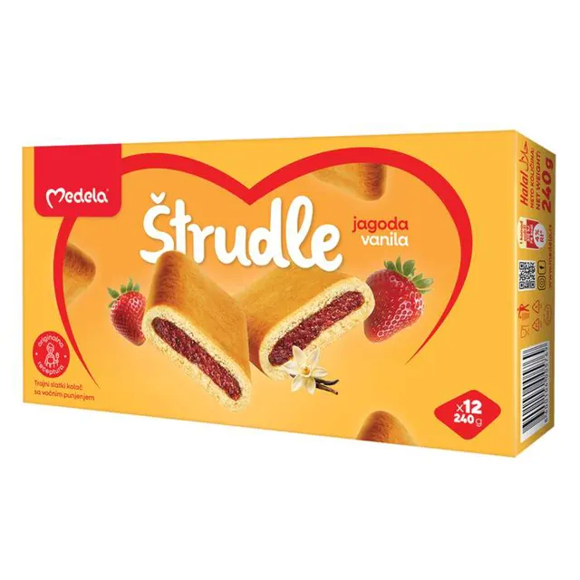 Strudla jagoda i vanila Medela 240g Medela