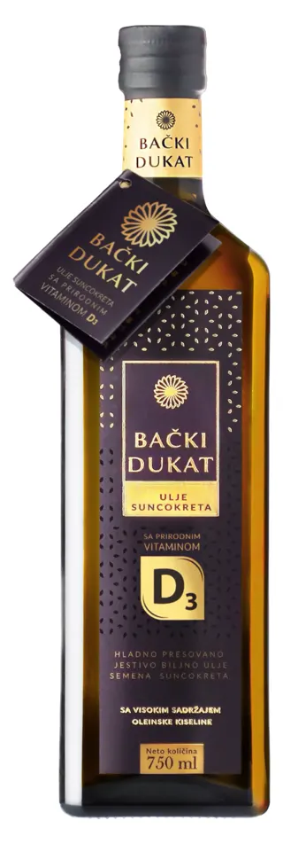 ULJE SUNCOKRETA SA PRIRODNIM VIT.D3 750ml BACKI DUKAT