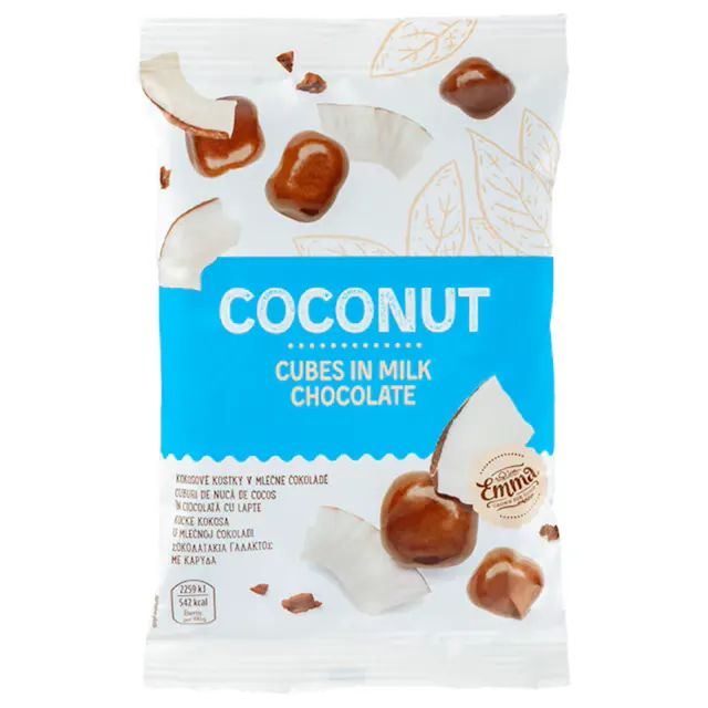 Drazeje kokos&mlecna cokolada Emma 150g Emma