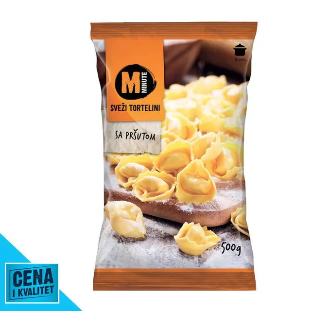 TORTELINI SA PRŠUTOM MINUTE 500G MINUTE