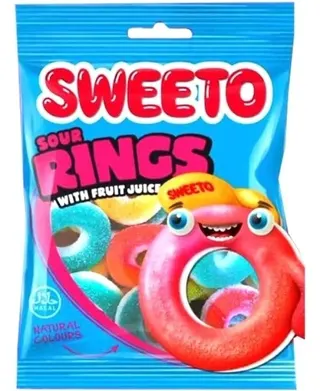 BOMBONE GUMENE PRSTENOVI 80gr SWEETO