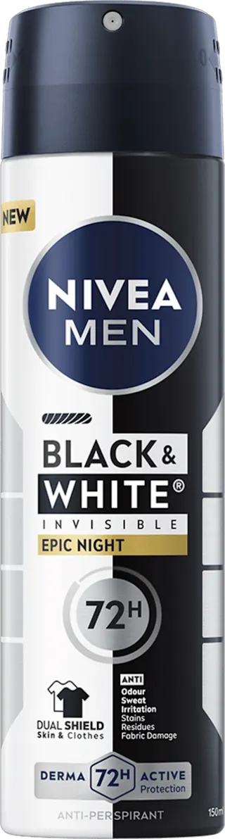 NIVEA deo sprej B&W invis.epic n.150ml