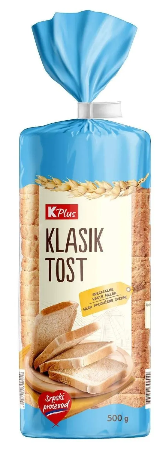 HLEB K PLUS TOST 500G K PLUS