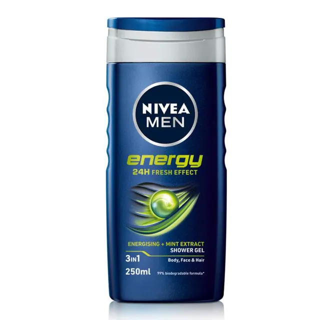 NIVEA MEN ENERGY SHOWER GEL 3in1 250ml DELTA DMD - NIVEA