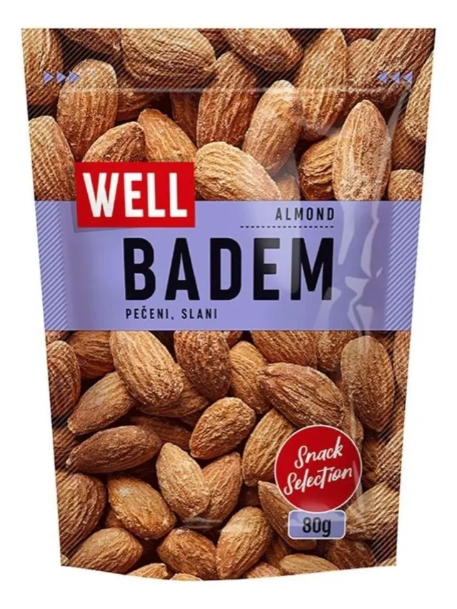 Well badem peceni slani 80g #14 Tira WELL