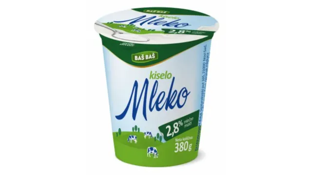 KISELO MLEKO BAŠ BAŠ 2.8%MM 380G ČAŠA BAS BAS