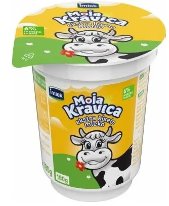 KISELO MLEKO EXTRA 6% MOJA KRAVICA 180G IMLEK AD IMLEK-MOJA KRAVICA