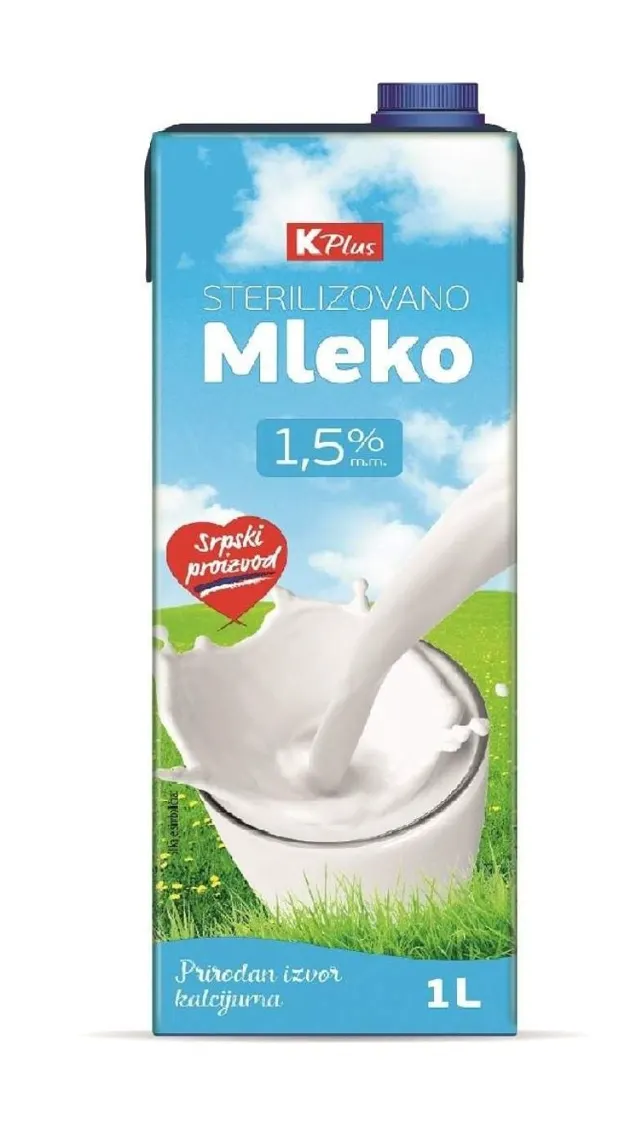 MLEKO UHT 1.5%MM 1L K PLUS I K PLUS