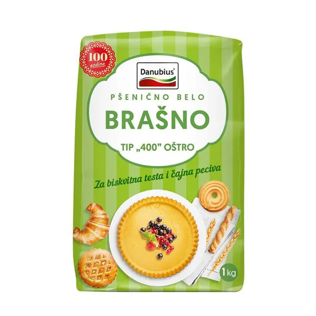 Brasno ostro/fina pec.T-400 Danubius 1kg Danubius