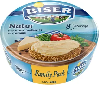 SIR TOPLJENI MLEKOPRODUKT BISER NATUR 35%MM 2X140G