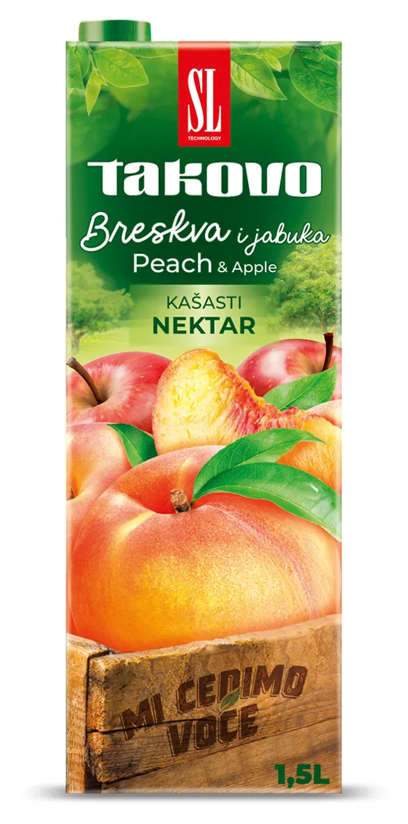 Sok breskva 50% 1500 Takovo 8 1,5 l SWISSLION GROUP* TAKOVO