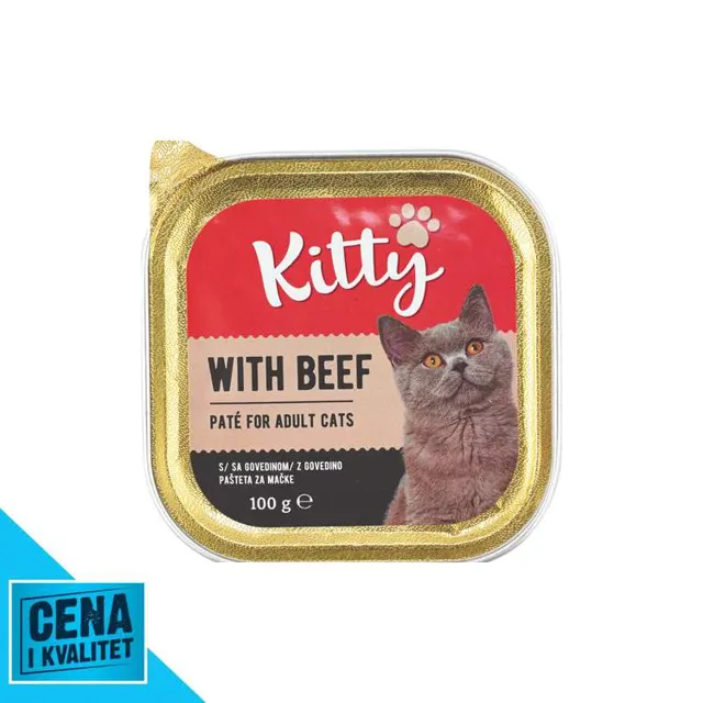 PAŠTETA ZA MAČKE GOVED 100G KITTY KITTY