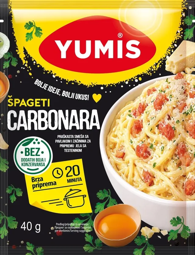 SOS ZA SPAGETE CARBONARE 40gr YUMIS