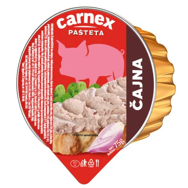 Cajna pasteta Carnex folija 75g Carnex