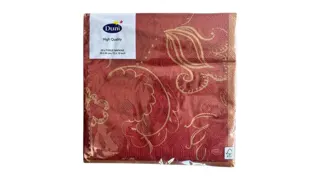 SALVETE 33 X 33 CM GOLDEN GRACE BORDO 3SL 20 KOM DUNI