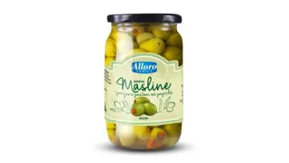 MASLINA ZELENA PUNJENA PAPRIKOM ALLORO 720ML
