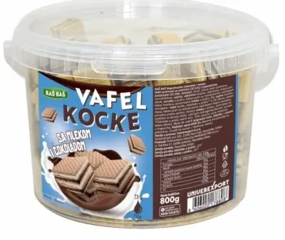 NAPOLITANKE KOCKA MLEKO&ČOKOLADA BAŠ BAŠ 800G BAS BAS