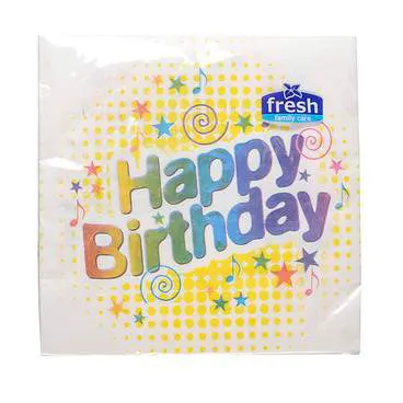 Salvete FRESH 33/20 3sl dekor Happy Birthday 22 FRESH