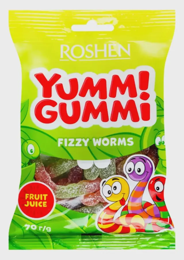 BOM.GUM.YUMMI KISELI CRVICI 70G ROSHEN ROSHEN