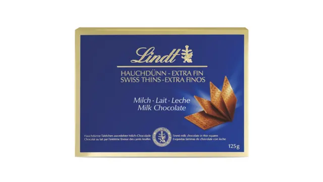PRALINA SWISS THINS MILK 125G LINDT LINDT