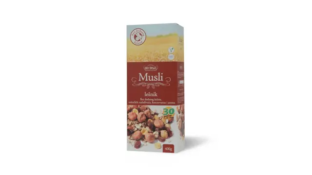 Musli lesnik bez dodatog secera 400g Bio Spajz