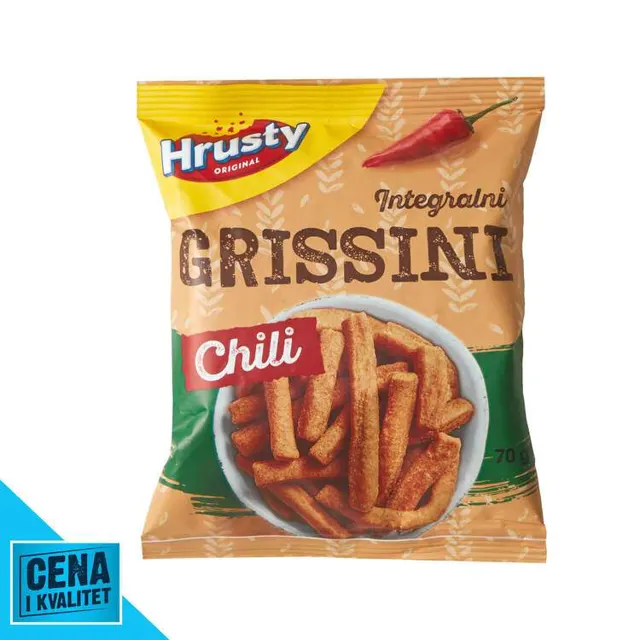GRISINE INTEGRALNE ČILI 70G HRUSTY HRUSTY