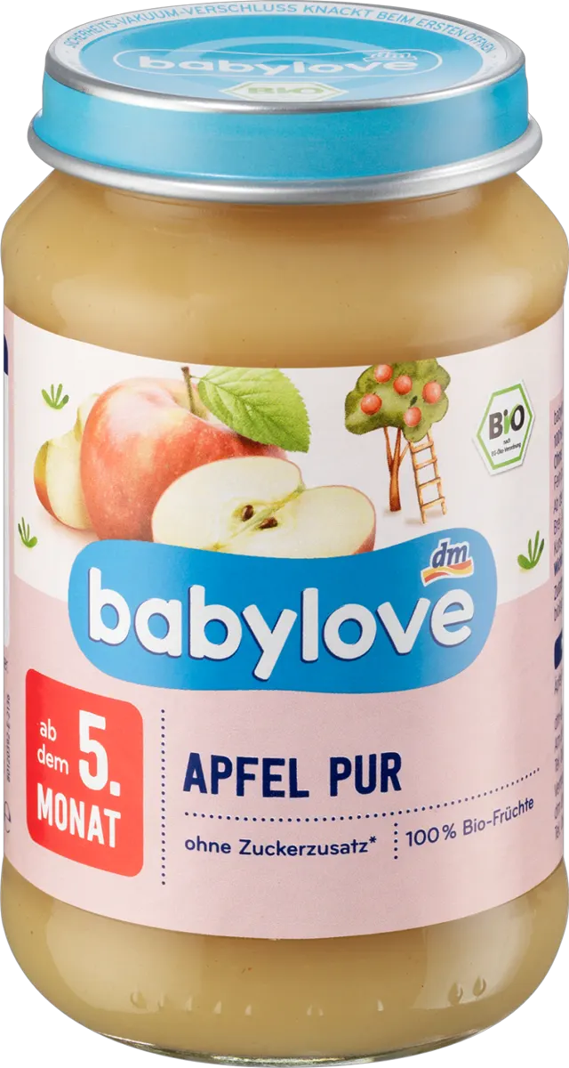 babylove kašica jabuka 190g 5+ babylove