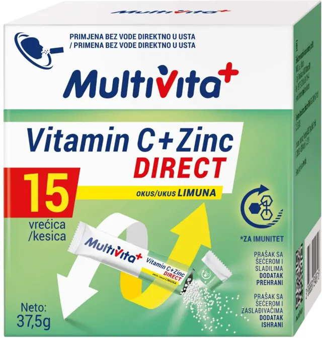 MULTIVITA VITAMIN C+ZINC DIREKT 15 KESICA MULTIVITA
