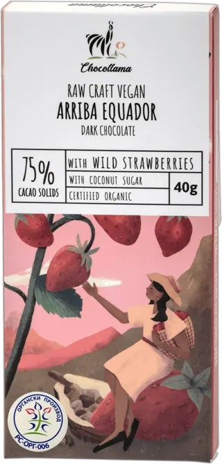 Chocollama čokol. sa div. jagod. org.40g