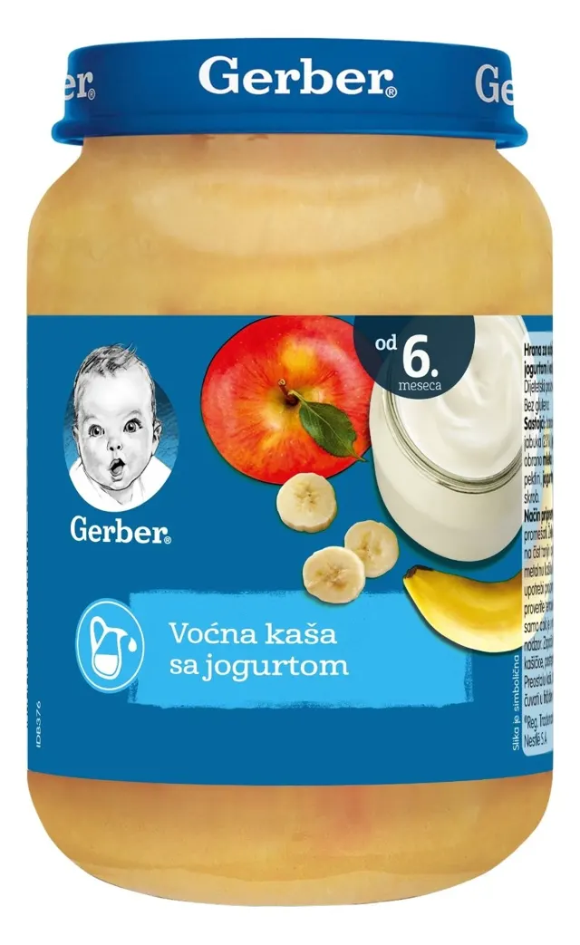 Gerber voćna kašica sa jogurtom 6m+ 190g Gerber