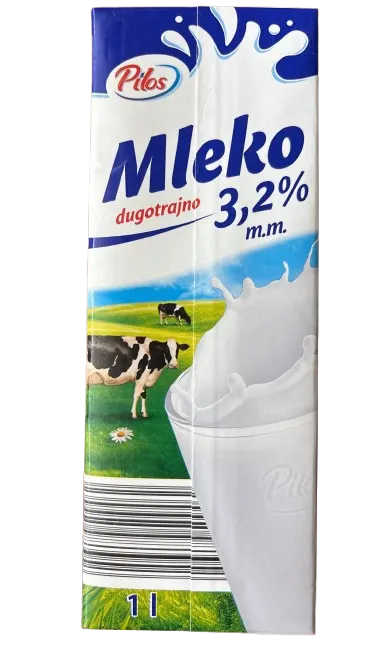 Dugotrajno mleko 2,8%,bez čepa MK12 1l Pilos