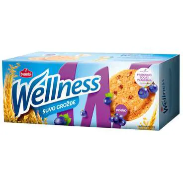 Keks Wellness integr.suvo grozdje 210g Wellness