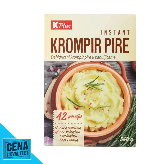 KROMPIR PIRE 3X120G K PLUS MINUTE MINUTE
