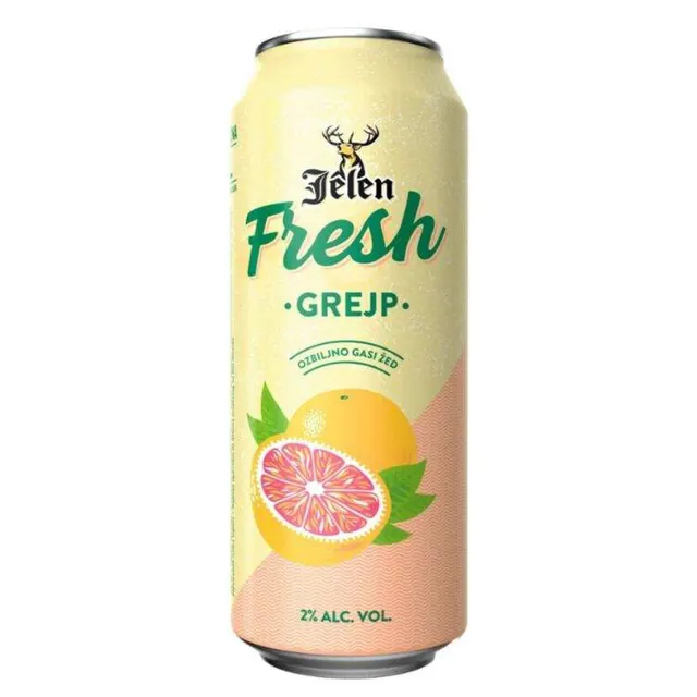 Pivo Jelen Fresh grejp CAN 0.5L Fresh