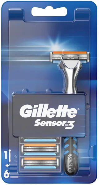 GILLETTE sensor 3 razors 6UP